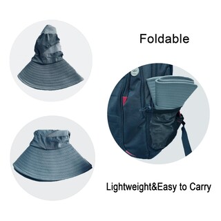 Foto 6 | Foto 6 | Sombrero Sun Bucket Pffy Para Hombre Upf 50+ Ala Ancha Azul - Venta Internacional.