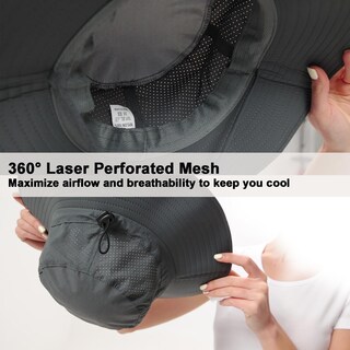Foto 2 | Foto 2 | Gorro Sun Hat Rosoz Cooling Boonie Con Protección Uv Gris Oscuro - Venta Internacional.