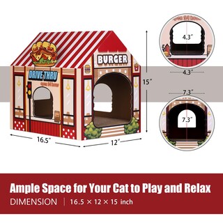 Foto 5 | Foto 5 | Casa De Cartón Para Gatos Sekam Kitty Hamburguesería Con Rascador - Venta Internacional.