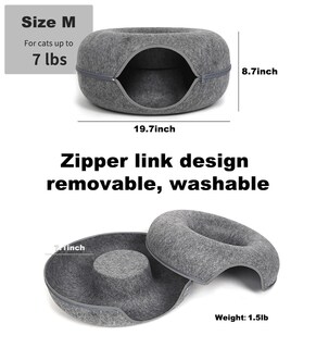 Foto 2 | Foto 2 | Cama Tipo Túnel Para Gatos Pliislup Para Gatos De Interior De Hasta 4 Kg Con 3 Juguetes - Venta Internacional.