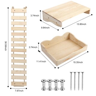 Foto 3 | Foto 3 | Hamaca De Pared Cat Bridge Yiotl Con Estante De Madera - Venta Internacional.