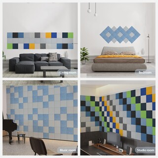 Foto 7 | Foto 7 | Paneles Acústicos Amantech High Density Sound 30 X 30 X 1 Cm Paquete De 12 - Venta Internacional.