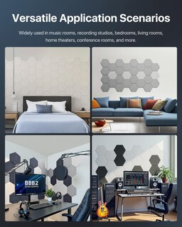 Foto 7 | Foto 7 | Paneles Acústicos Soundsbay Hexagon De Alta Densidad Paquete De 18 - Venta Internacional.