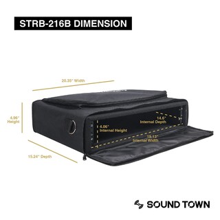 Foto 6 | Foto 6 | Bolsa Portátil Sound Town 2u Con 35 5 Cm De Profundidad Marco De Madera Contrachapada - Venta Internacional.