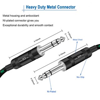 Foto 3 | Foto 3 | Cable Trs Augioth De 6 35 Mm  1/4 Pulgadas  3 M  Paquete De 2 Unidades Para Altavoz Eléctrico - Venta Internacional.