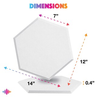 Foto 4 | Foto 4 | Paneles Acústicos Sonic Acoustics Hexagon Paquete De 12 Blancos - Venta Internacional.