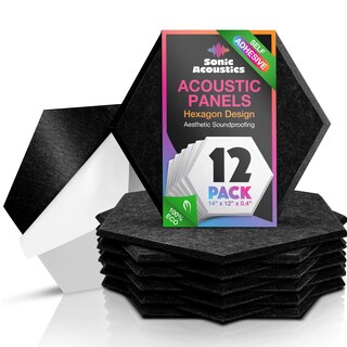 Foto 1 | Foto 1 | Paneles Acústicos Sonic Acoustics Hexagon Paquete De 12 Negros - Venta Internacional.