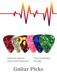 Foto 6 | Foto 6 | Púas De Guitarra Cc Caihong De Celuloide Grueso Grueso 50 Unidades - Venta Internacional.