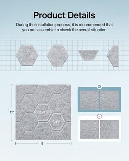 Foto 5 | Foto 5 | Paquete De 12 Paneles Acústicos Soundsbay Honeycomb  30 X 30 X 1 Cm - Venta Internacional.