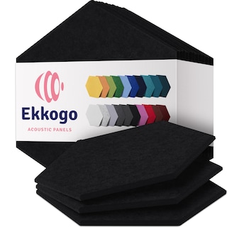 Foto 1 | Foto 1 | Acoustic Panels Ekkogo  Paquete De 12 Paneles De Pared Insonorizados  Color Negro - Venta Internacional.