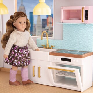 Foto 6 | Foto 6 | Set De Cocina Lori Dolls Backsplash Urban Kitchen Muñecas De 6 Pulgadas - Venta Internacional.