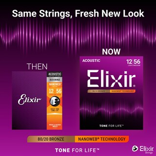 Foto 2 | Foto 2 | Cuerdas Para Guitarra Acústica Elixir 80/20 Bronze Nanoweb Tech - Venta Internacional.