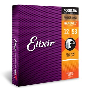 Foto 1 | Foto 1 | Cuerdas Para Guitarra Acústica Elixir Phosphor Bronze Nanoweb Light - Venta Internacional.