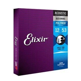 Foto 1 | Foto 1 | Cuerdas Para Guitarra Acústica Elixir 80/20 Bronze Con Revestimiento Polyweb - Venta Internacional.
