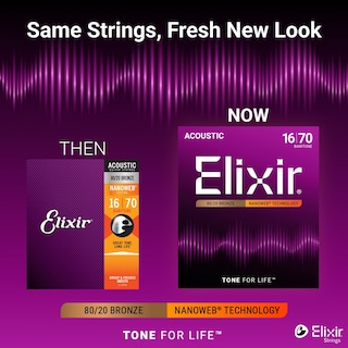 Foto 2 | Foto 2 | Cuerdas Para Guitarra Acústica Elixir 80/20 Bronze Nanoweb - Venta Internacional.
