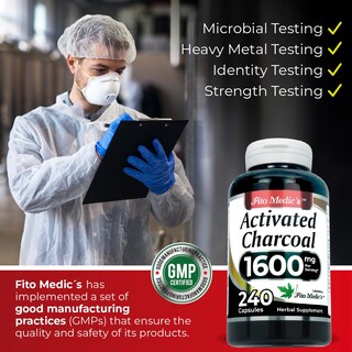 Foto 4 | Foto 4 | Suplemento De Carbón Activado Fito Medic's Lab 240 Cápsulas - Venta Internacional.
