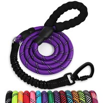 Correa Para Perro Jenico Rope De 1 8 M Muy Resistente Con Reflectante Color Morado - Venta Internacional.