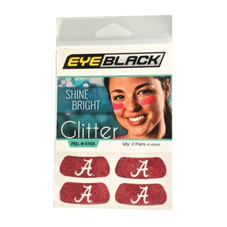 Foto 2 | Foto 2 | Tira Negra Con Purpurina Para Debajo De Los Ojos Color Negro Universidad De Alabama - Venta Internacional.