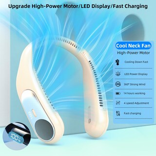 Foto 3 | Foto 3 | Ventilador De Cuello Namecute Portátil Sin Aspas Led De 4 Velocidades 6000 Mah - Venta Internacional.