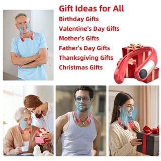 Foto 5 | Foto 5 | Ventilador De Cuello Namecute Portátil Led Sin Aspas 4 Velocidades 6000 Mah Rojo - Venta Internacional.