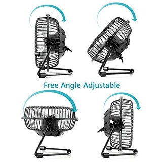 Foto 3 | Foto 3 | Ventilador De Escritorio Xasla Usb Pequeño De 10 Cm Con Ángulo De Inclinación Ajustable De 360° Negro - Venta Internacional.