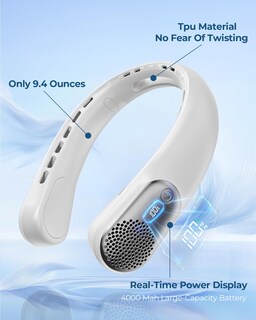Foto 7 | Foto 7 | Ventilador De Cuello Portátil Sin Aspas Con Refrigeración De 360° De 4000 Mah - Venta Internacional.