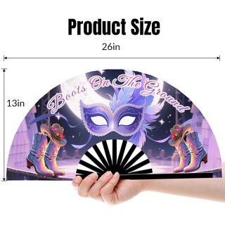 Foto 3 | Foto 3 | Ventilador Plegable Aythsric De 13 Pulgadas Line Dance Popping Fans Style7 - Venta Internacional.