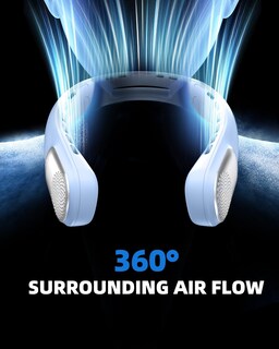 Foto 2 | Foto 2 | Ventilador De Cuello Portátil Meonov Con Batería Led De 4000 Mah 3 Velocidades - Venta Internacional.