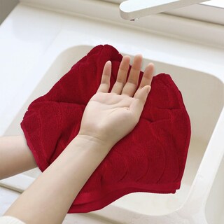 Foto 7 | Foto 7 | Juego De Toallas De Mano Jacquotha Red Wavy Jacquard 100% Algodón - Venta Internacional.
