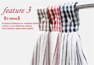 Foto 4 | Foto 4 | Toalla De Cocina Vimeet De Algodón Clásica A Rayas Rojas 2 Unidades - Venta Internacional.