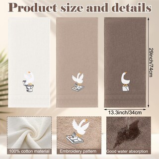 Foto 2 | Foto 2 | Toallas De Mano Hillsuren Silly Goose Brown Farmhouse X3 - Venta Internacional.