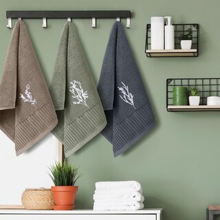Foto 4 | Foto 4 | Toallas De Mano Fuweave Boho Botanical Bordadas 100% Algodón X3 - Venta Internacional.