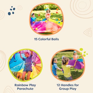 Foto 3 | Foto 3 | Juega Parachute B. Toys Woo-hue Con 15 Bolas Coloridas De 8 Pies Y 3 Años O Más - Venta Internacional.