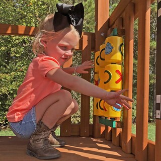 Foto 2 | Foto 2 | Panel De Actividades Gorilla Playsets Tic Tac Toe Spinner Amarillo - Venta Internacional.