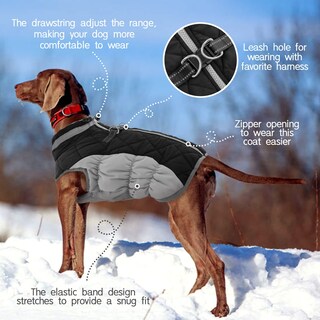 Foto 4 | Foto 4 | Chaqueta De Invierno Fuamey Para Perro Chaleco Acolchado De Forro Polar Azul Xxl - Venta Internacional.