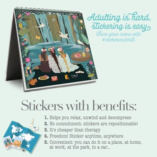 Foto 2 | Foto 2 | Libro De Pegatinas Sticker & Chill Para Adultos Con Más De 700 Pegatinas - Venta Internacional.