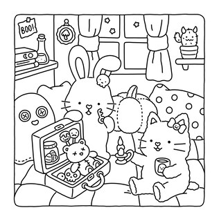 Foto 5 | Foto 5 | Libro Para Colorear Vivi Tinta Spooky Fuzzy Cute Creepy Para Adultos - Venta Internacional.