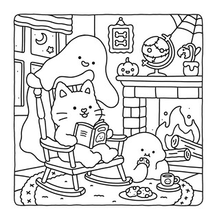 Foto 6 | Foto 6 | Libro Para Colorear Vivi Tinta Spooky Fuzzy Cute Creepy Para Adultos - Venta Internacional.
