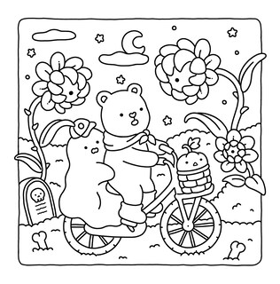 Foto 7 | Foto 7 | Libro Para Colorear Vivi Tinta Spooky Fuzzy Cute Creepy Para Adultos - Venta Internacional.
