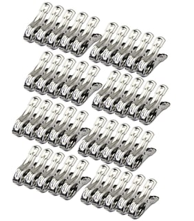 Foto 1 | Foto 1 | Pinzas Para Colgar Ropa Fommen Row Cover Clips  Paquete De 40 Unidades  Acero Inoxidable - Venta Internacional.