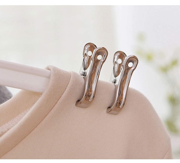 Foto 3 | Foto 3 | Pinzas Para Colgar Ropa Fommen Row Cover Clips  Paquete De 40 Unidades  Acero Inoxidable - Venta Internacional.