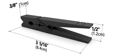 Foto 4 | Foto 4 | Pinzas Para Ropa Lwr Crafts De Madera  Tamaño Grande  8 4 Cm  30 Unidades  Color Negro - Venta Internacional.