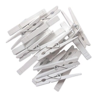 Foto 2 | Foto 2 | Pinzas Para Ropa Lwr Crafts De Madera Tamaño Grande 8 4 Cm 30 Unidades Color Blanco - Venta Internacional.