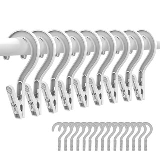 Foto 1 | Foto 1 | Ganchos De Lavandería Con Clip Para Perchas De Ropa 24 Unidades Color Blanco - Venta Internacional.