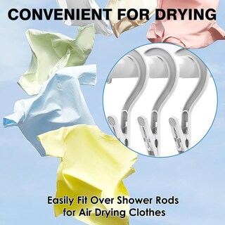 Foto 5 | Foto 5 | Ganchos De Lavandería Con Clip Para Perchas De Ropa 24 Unidades Color Blanco - Venta Internacional.