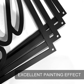 Foto 7 | Foto 7 | Arte De Pared De Metal Glamativity Negro Abstracto Paquete De 4 Unidades Talla M - Venta Internacional.