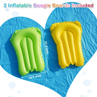 Foto 7 | Foto 7 | Tobogán Acuático Slip Lawn Happy Aplenty De 40 Pies Con 2 Tablas De Bodyboard - Venta Internacional.