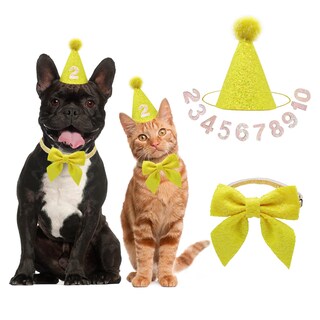 Foto 1 | Foto 1 | Gorro De Cumpleaños Idolpet Para Perros Y Gatos Con Pajarita Para Mascotas Pequeñas Y Medianas - Venta Internacional.