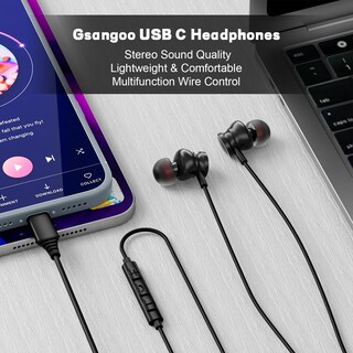 Foto 2 | Foto 2 | Auriculares Usb C Con Cable Gsangoo Para Iphone 16/15 Pro Max Negros - Venta Internacional.