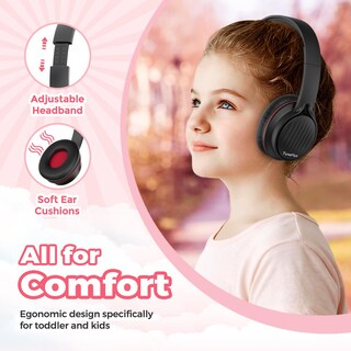 Foto 4 | Foto 4 | Auriculares Tuneflux Kids Con Cable Límite De Volumen De 85 Db Negro Y Rojo - Venta Internacional.
